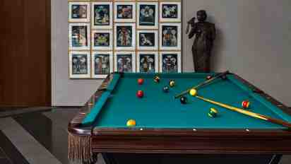 Residential Game Room in Baid Residence
