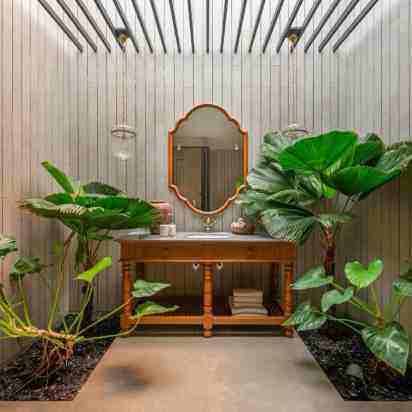 Powder Room in Casa Feliz Residence