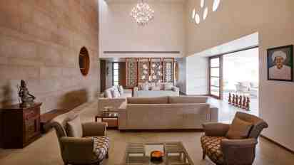 Living Room in Nine Square House