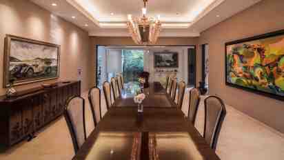 Dining Room in The White Habitat Farmhouse