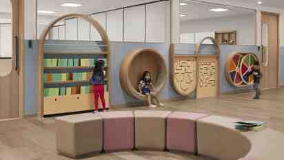 School Library Interior of Stellar World School