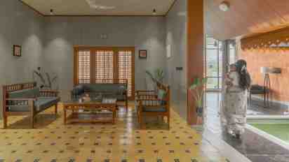 Living Room in The Reaper's Retreat Farm House