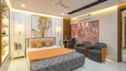 Bedroom in 1200 Sft Villa