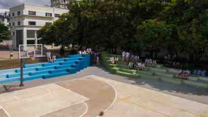 Outdoor Basketball Court at St. Mary’s School