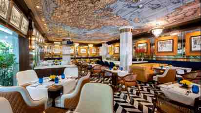 Restaurant Interior in Claridges Hotel