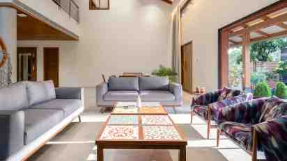 Living Room in Lotus House