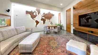 Living Room in House With Revolving Doors