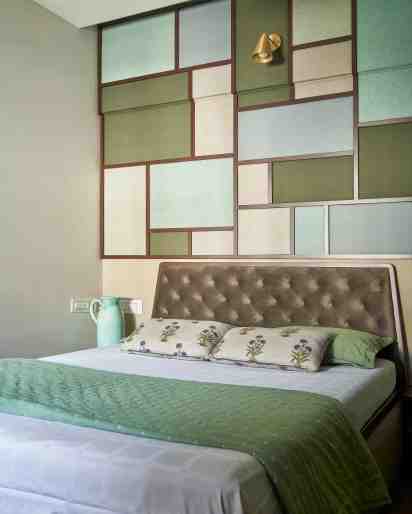 Bedroom in Color Blocked Home