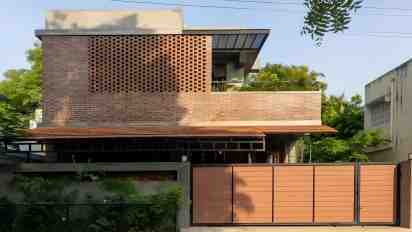 House Exterior of The Brick house