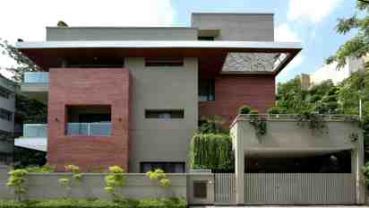 House Exterior Of Indian Contemporary Fusion