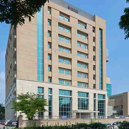 Hospital Exterior of Rajiv Gandhi Cancer Institute and Research Centre (RGCI & RC)
