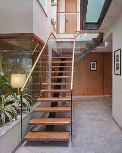 Staircase in Duplex at Defence Colony