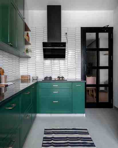 Kitchen in The French Door Apartment