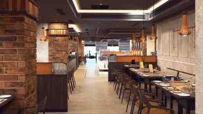 Bar Interior in Barbeque Nations