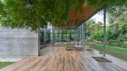 Backyard in the Lap of Nature House