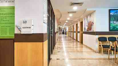 Hospital Corridor in Paras Health Hospital