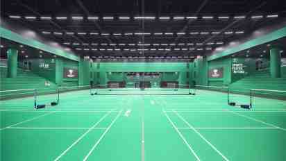 Indoor Badminton Court in Dalmia Bharat Badminton court