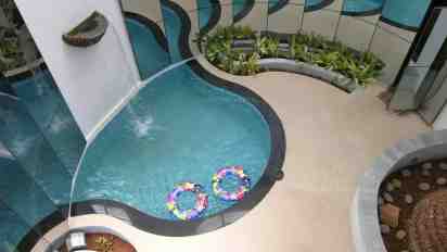 Swimming Pool in Domed Courtyard Twin House