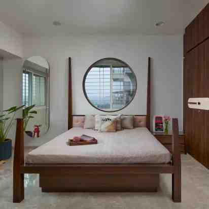 Bedroom in Dwelling With Curves