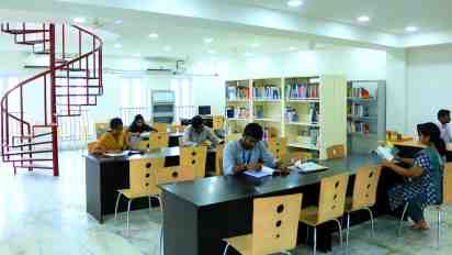 College Library Interior in Chennai Academy of Architecture College
