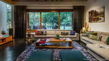 Living room in Skewed House
