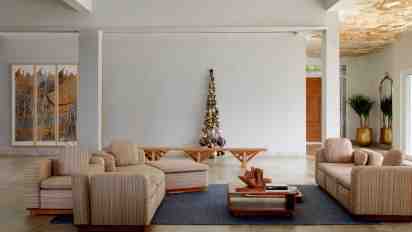 Living Room in Serene Edge Farmhouse