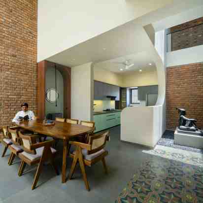 Dining Room in House of Contrast