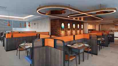 Restaurant Interior in Barbeque Nations