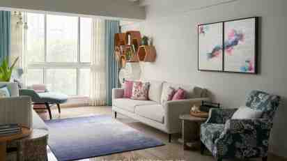 Living room in Godrej Trees Apartment