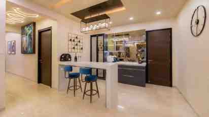 Home Bar in Modern 3BHK Apartment Mrs.Jayalakshmi