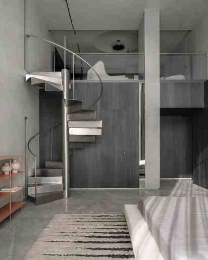 Staircase in Sculpted Sanctuary House