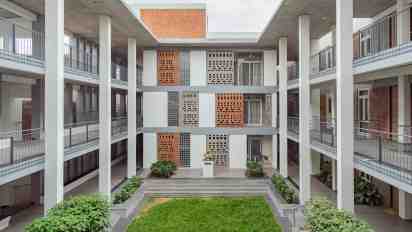 Courtyard in Vedic Vidya Kendra Holistic Centre