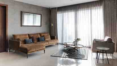 Living Room in The Minimalist House