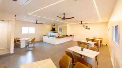 Restaurant Interior in Kaizen Residency Service Apartment