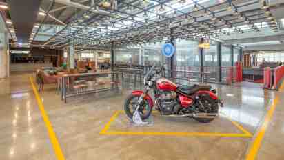 Showroom Interior of Royal Enfield Global Headquarters