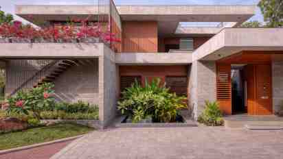 Frontyard in The Aranya House