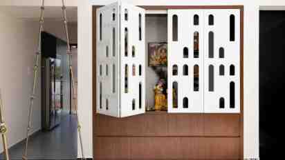 Pooja Mandir In The House of frames
