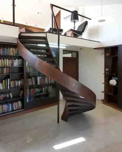 Staircase in A Fusion Of Classic and Modern House