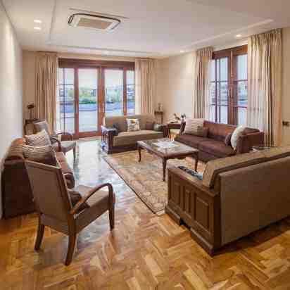 Living room in the Aggarwal Residence