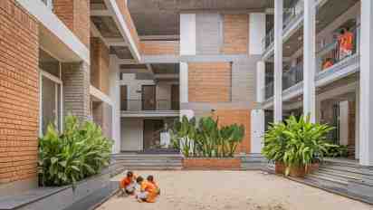 Courtyard in Vedic Vidya Kendra Holistic Centre