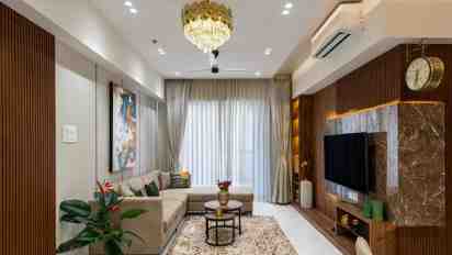 Living Room in Asma Kasmi Lodha blair Residence
