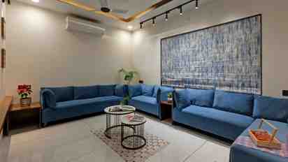 Living Room in The Butterfly Wall House