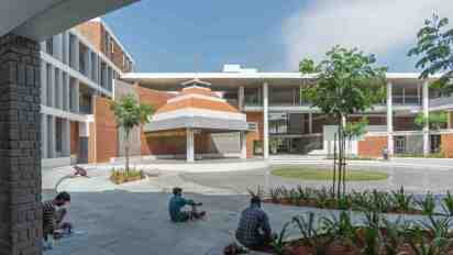 Courtyard in Vedic Vidya Kendra Holistic Centre