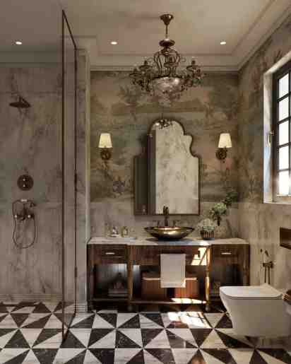 Bathroom In The Colonial House