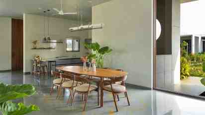 Dining Room in The Concrete Canvas House