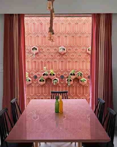 Dining Room in Colorful Mosaics House
