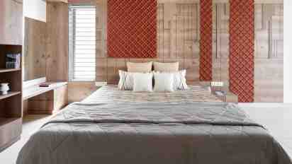 Bedroom in Colorful Mosaics House