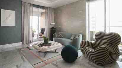 Living Room in Ahuja Tower Apartment