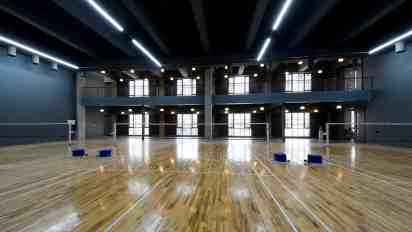 Badminton Court in Savvy Swaraj Sports Academy