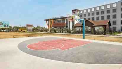 Outdoor Basketball Court at Edumont World School